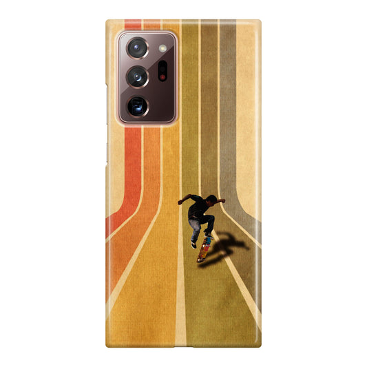 Vintage Skateboard On Colorful Stipe Runway Galaxy Note 20 Ultra Case