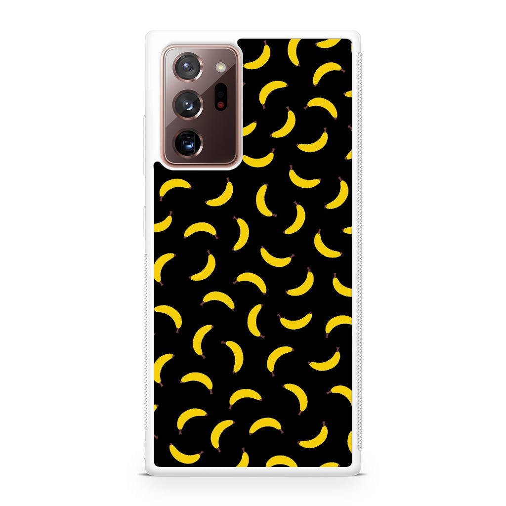 Bananas Fruit Pattern Black Galaxy Note 20 Ultra Case