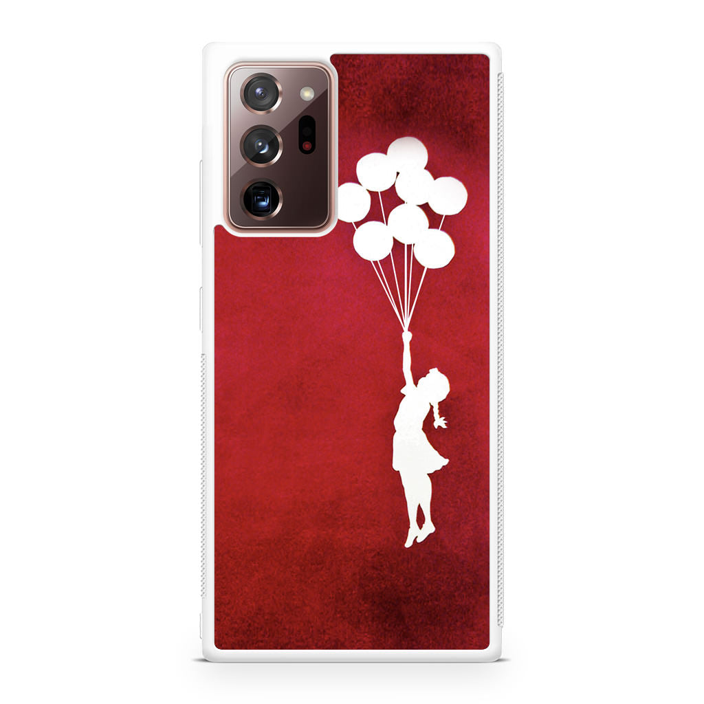 Banksy Girl With Balloons Red Galaxy Note 20 Ultra Case