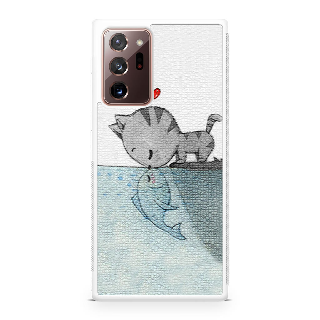 Cat Fish Kisses Galaxy Note 20 Ultra Case