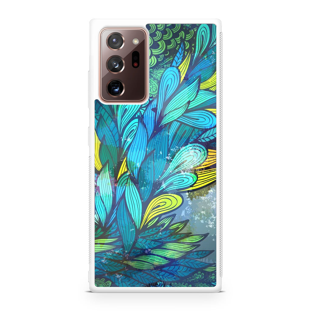 Colorful Art in Blue Galaxy Note 20 Ultra Case