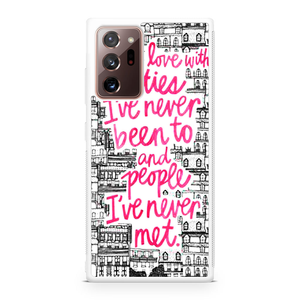 John Green Quotes I'm in Love With Cities Galaxy Note 20 Ultra Case