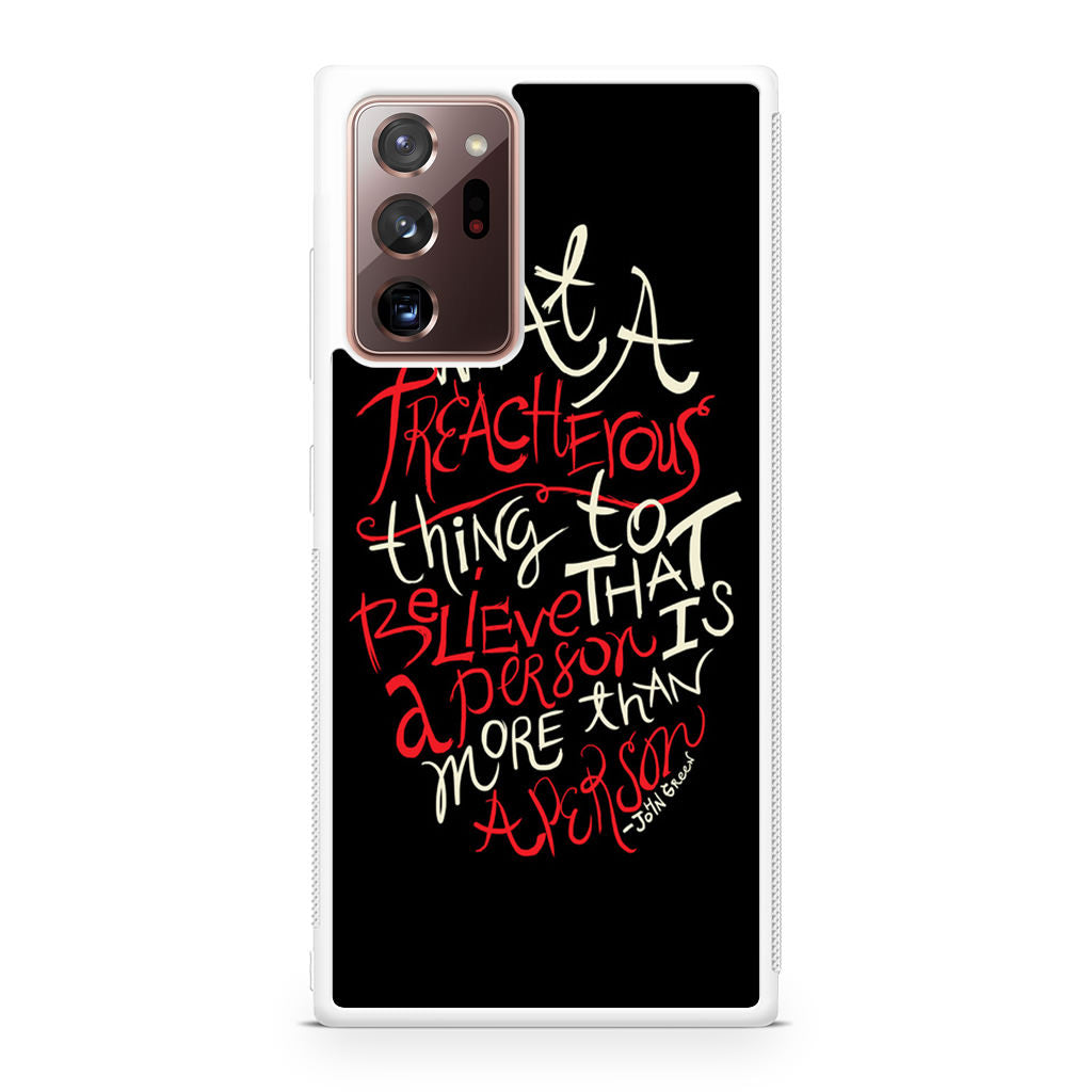 John Green Quotes More Than A Person Galaxy Note 20 Ultra Case