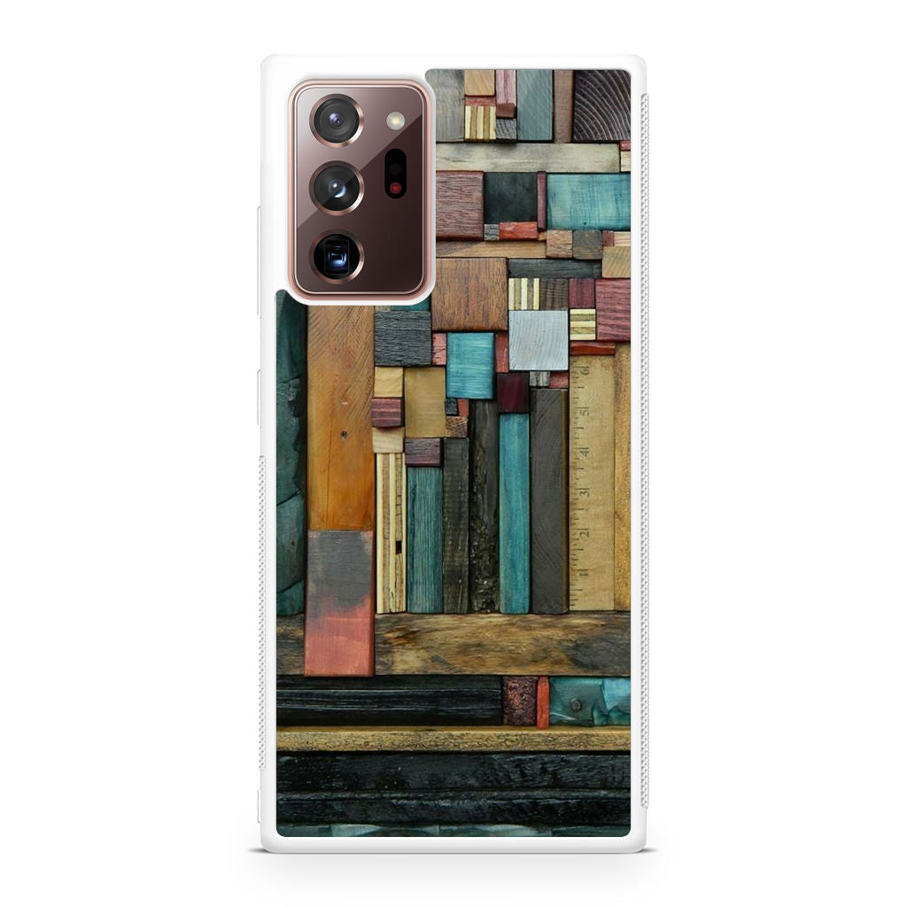 Painted Abstract Wood Sculptures Galaxy Note 20 Ultra Case