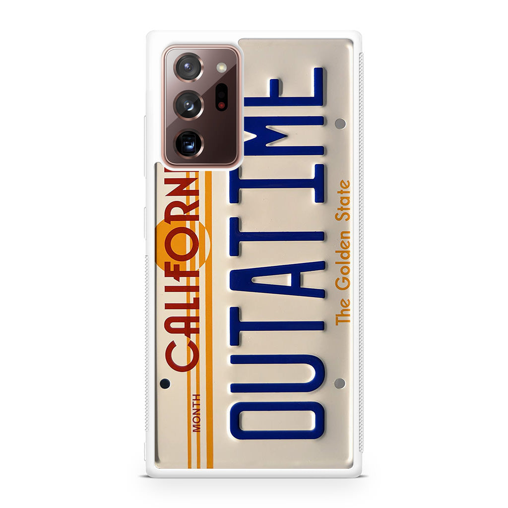 Back to the Future License Plate Outatime Galaxy Note 20 Ultra Case