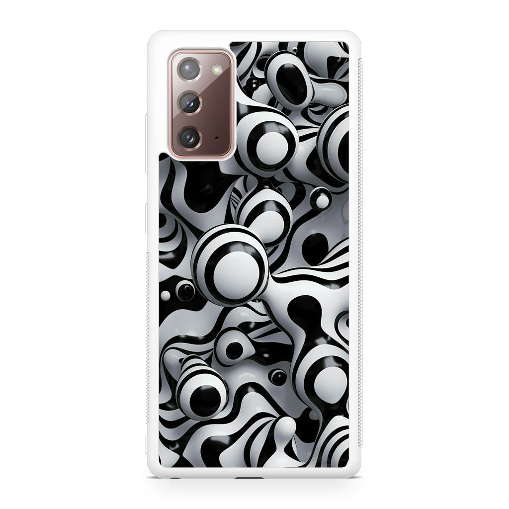 Abstract Art Black White Galaxy Note 20 Case