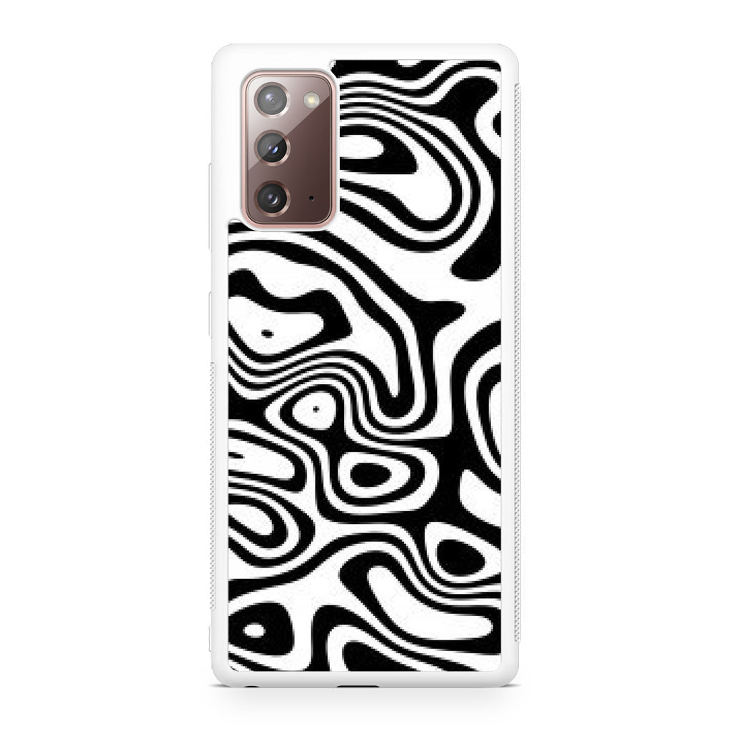 Abstract Black and White Background Galaxy Note 20 Case