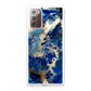 Abstract Golden Blue Paint Art Galaxy Note 20 Case