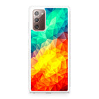 Abstract Multicolor Cubism Painting Galaxy Note 20 Case