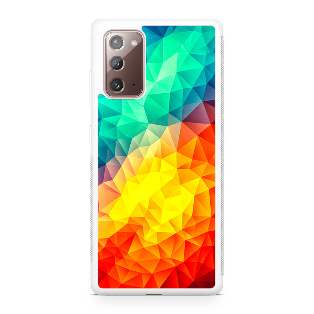 Abstract Multicolor Cubism Painting Galaxy Note 20 Case