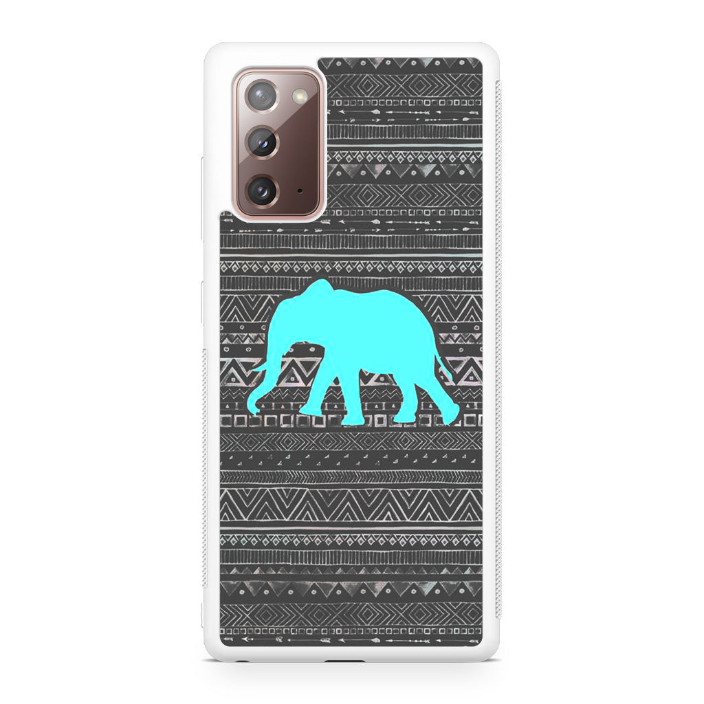 Aztec Elephant Turquoise Galaxy Note 20 Case