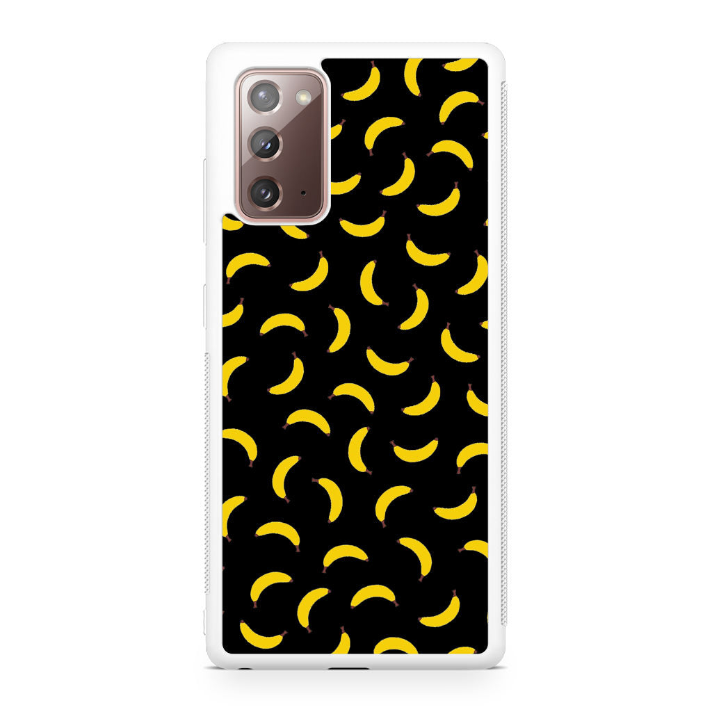 Bananas Fruit Pattern Black Galaxy Note 20 Case