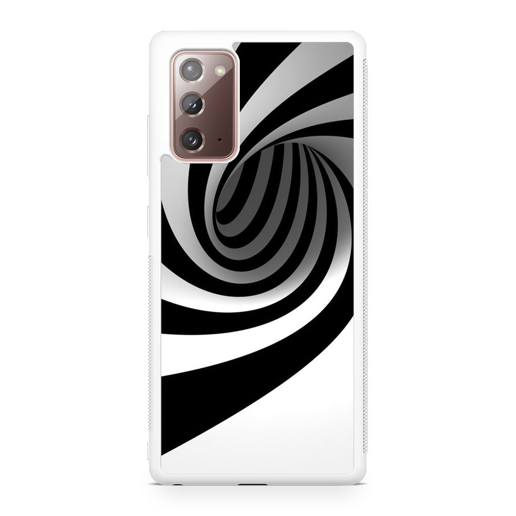 Black and White Twist Galaxy Note 20 Case