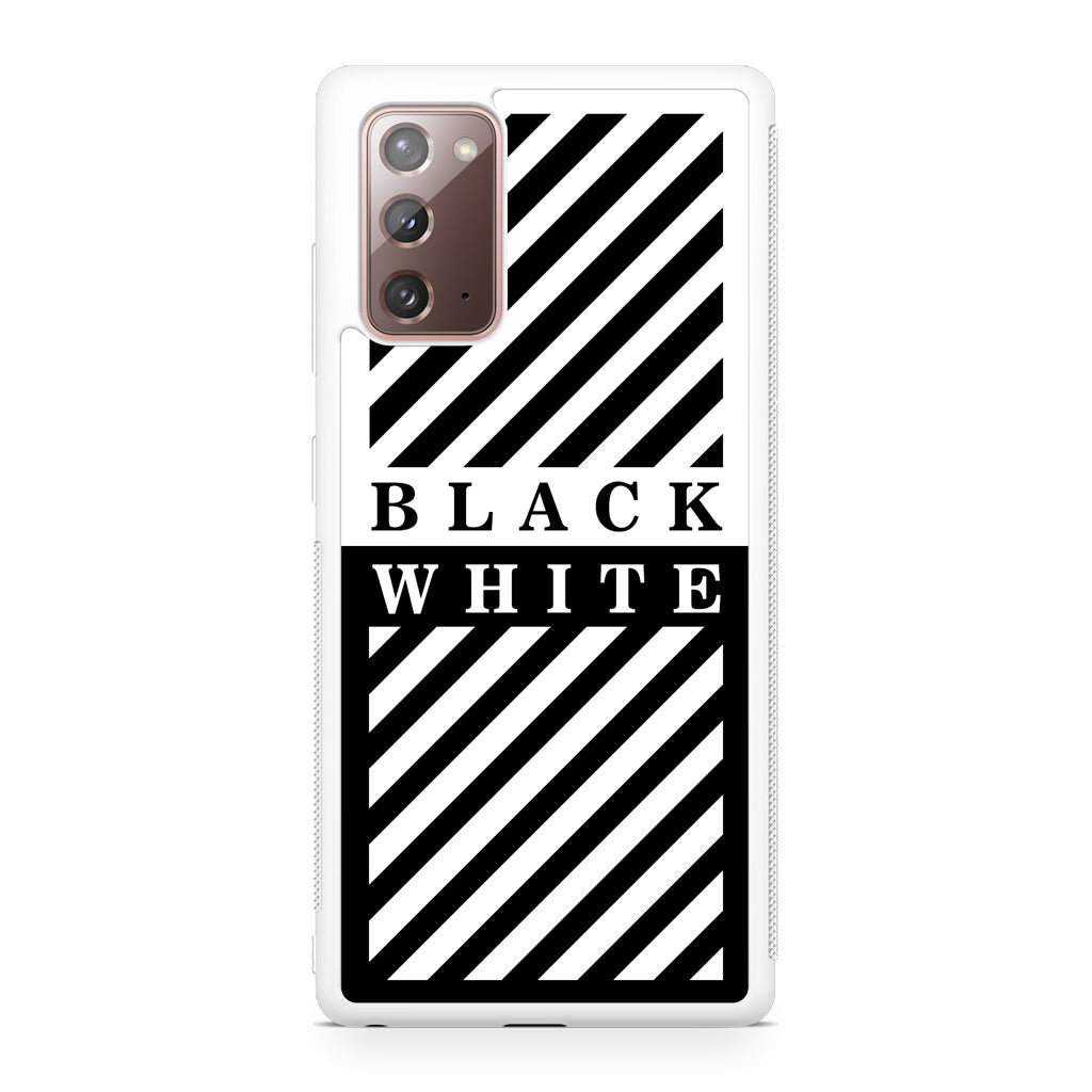 Black White Stripes Galaxy Note 20 Case