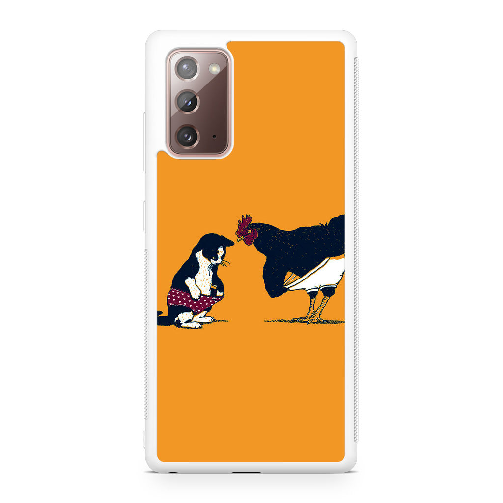 Cat Chicken Yellow Underwear Cute Galaxy Note 20 Case