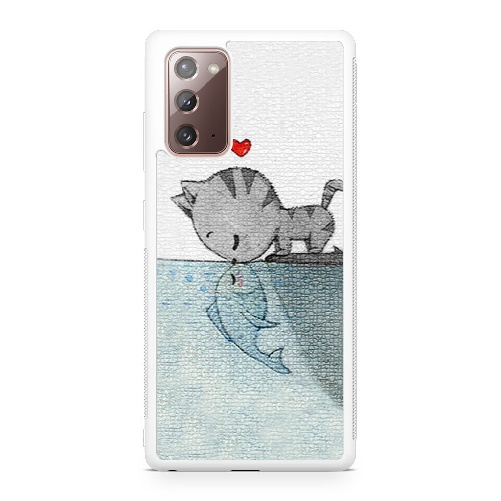 Cat Fish Kisses Galaxy Note 20 Case