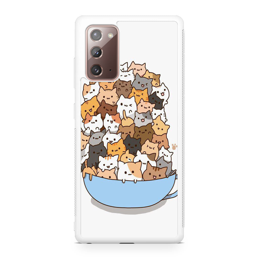 Cats on A Bowl Galaxy Note 20 Case