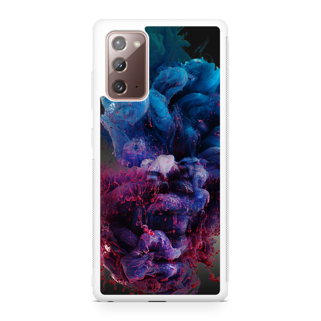 Colorful Dust Art on Black Galaxy Note 20 Case