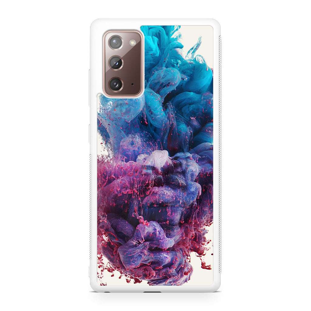 Colorful Dust Art on White Galaxy Note 20 Case