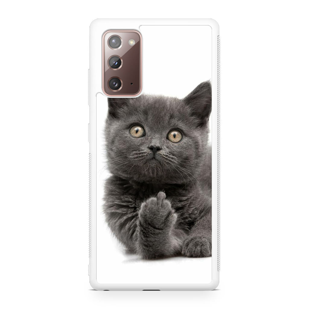 Finger British Shorthair Cat Galaxy Note 20 Case