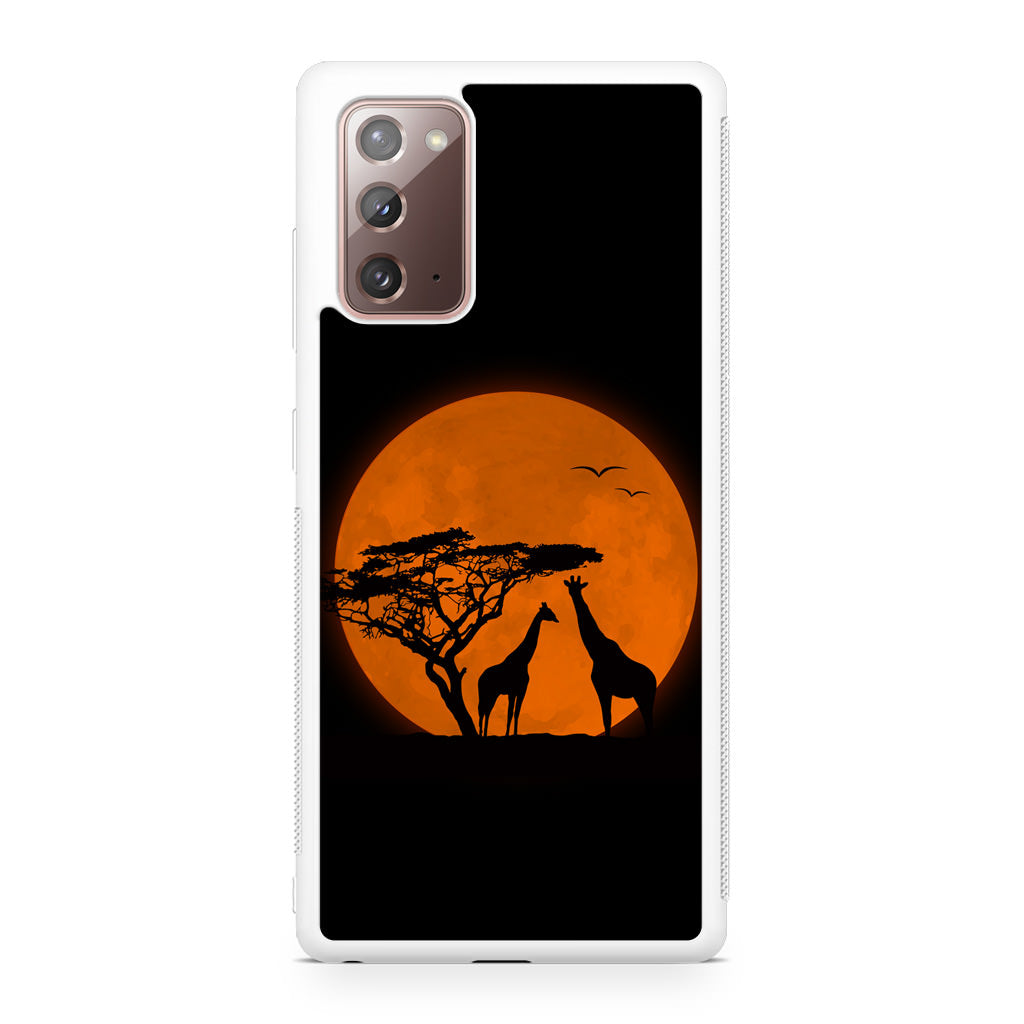 Giraffes Silhouette Galaxy Note 20 Case