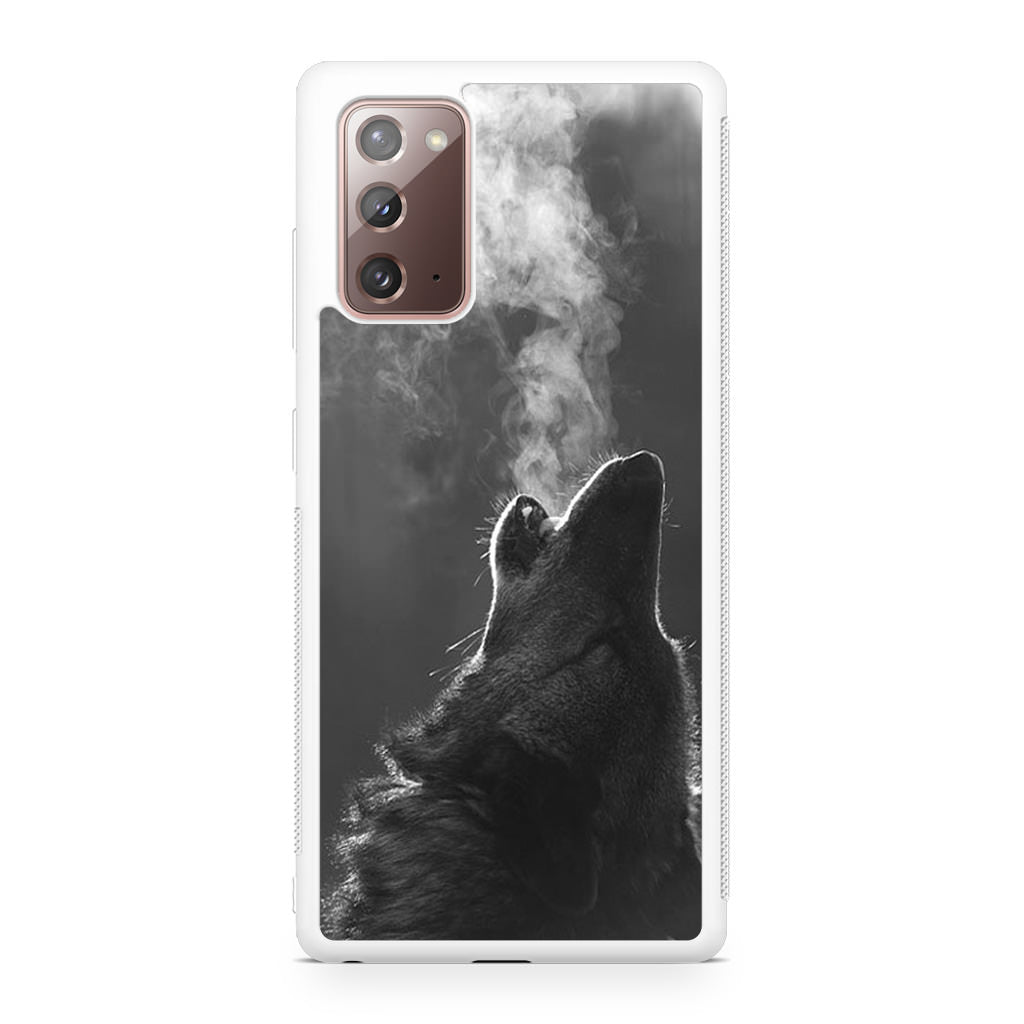 Howling Wolves Black and White Galaxy Note 20 Case