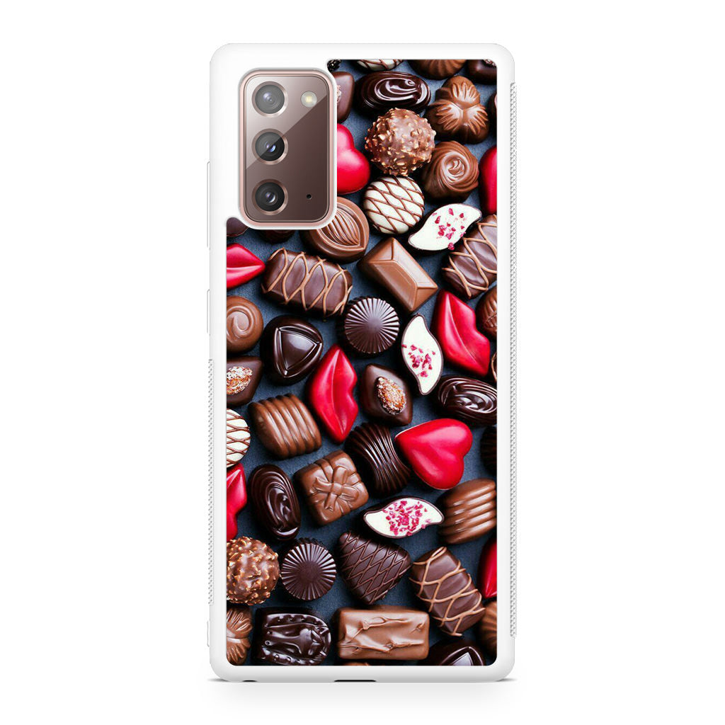 I Love Choco Pattern Galaxy Note 20 Case