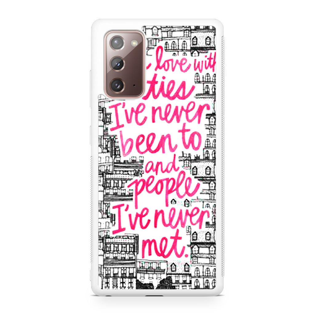 John Green Quotes I'm in Love With Cities Galaxy Note 20 Case