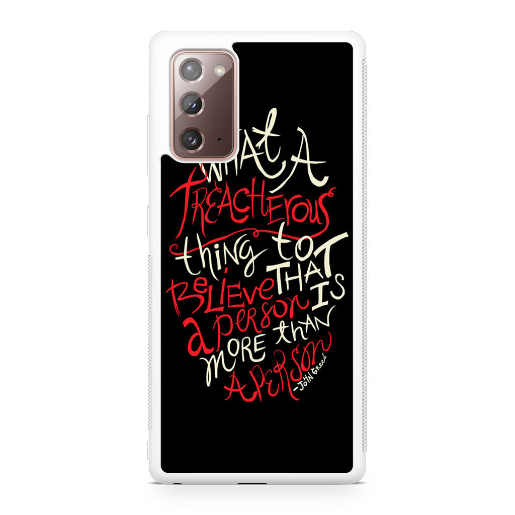 John Green Quotes More Than A Person Galaxy Note 20 Case