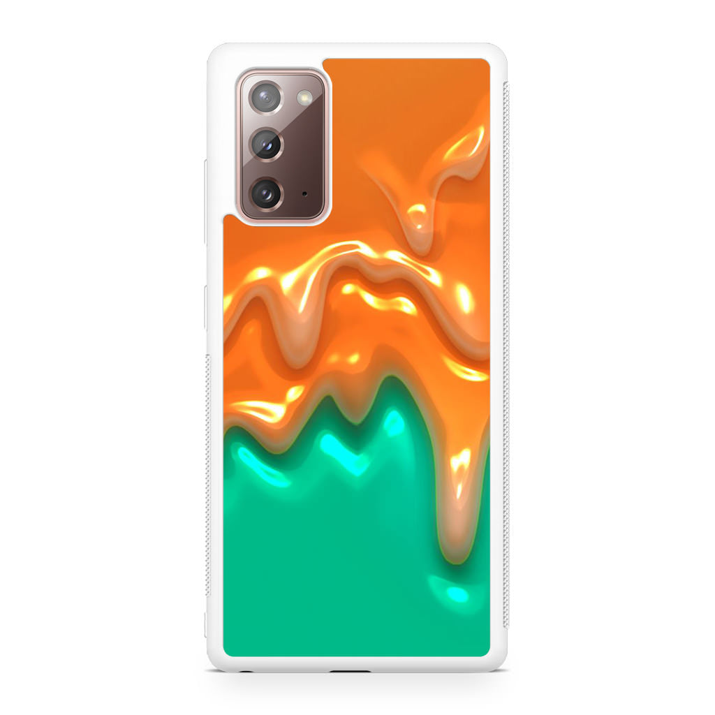 Orange Paint Dripping Galaxy Note 20 Case