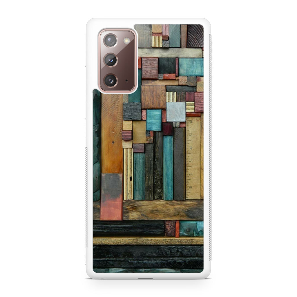 Painted Abstract Wood Sculptures Galaxy Note 20 Case