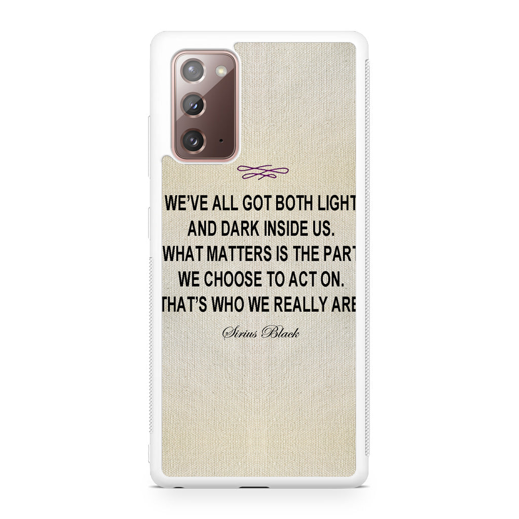 Sirius Black Quote Galaxy Note 20 Case