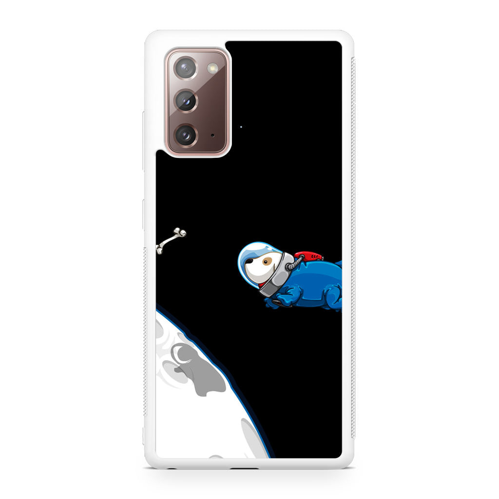 Space Dog Chasing A Bone Galaxy Note 20 Case