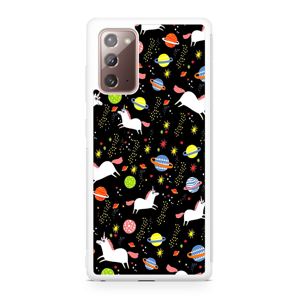 Space Unicorn Pattern Galaxy Note 20 Case