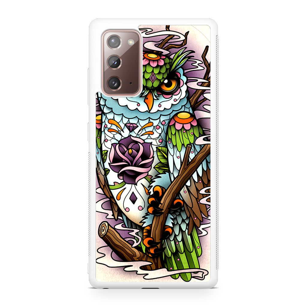 Sugar Skull Owl Tattoo Galaxy Note 20 Case