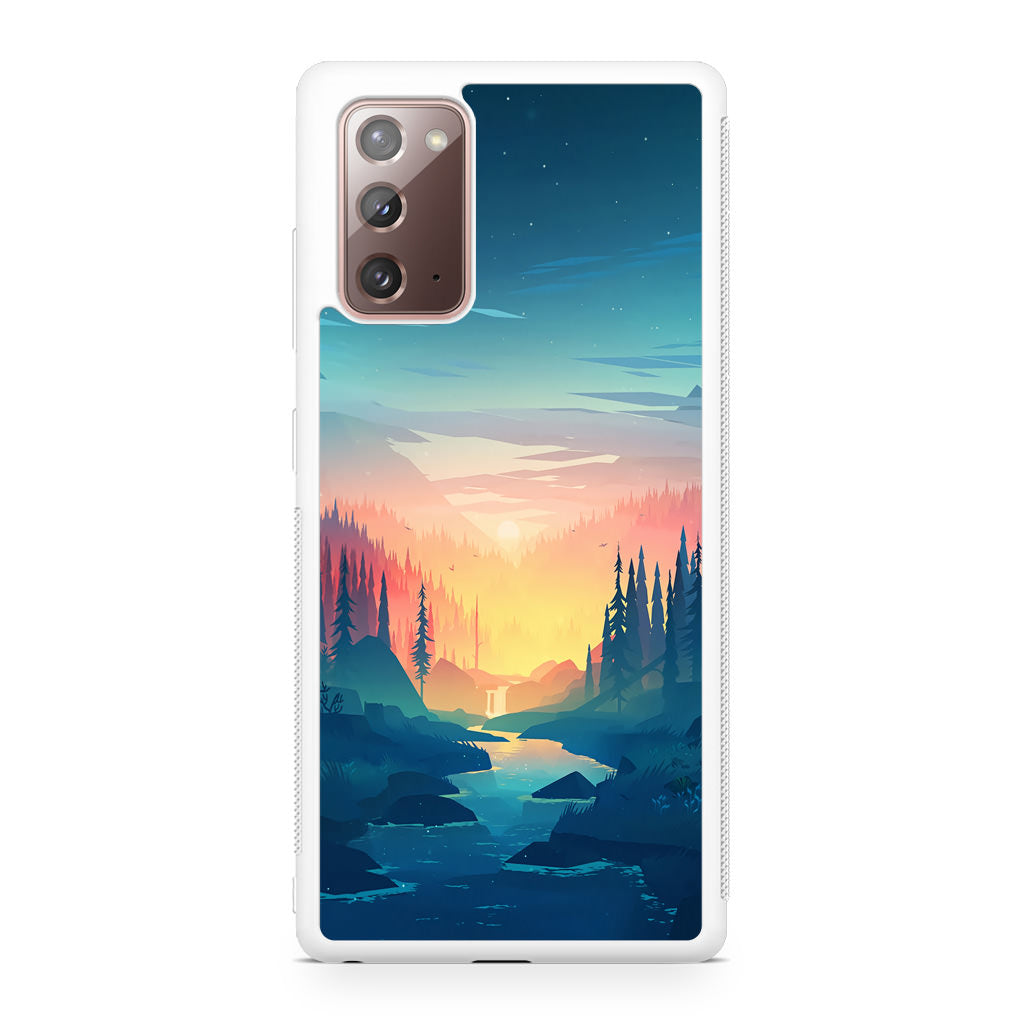 Sunset at The River Galaxy Note 20 Case