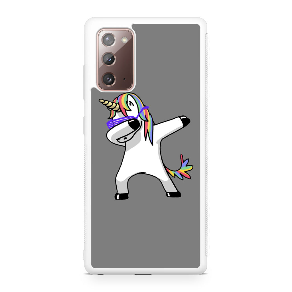 Unicorn Dabbing Grey Galaxy Note 20 Case