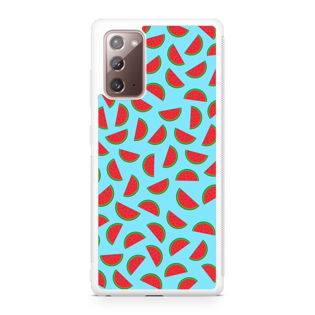 Watermelon Fruit Pattern Blue Galaxy Note 20 Case