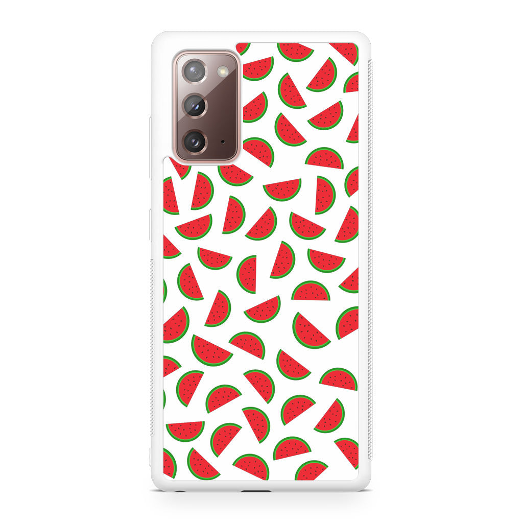 Watermelon Fruit Pattern White Galaxy Note 20 Case