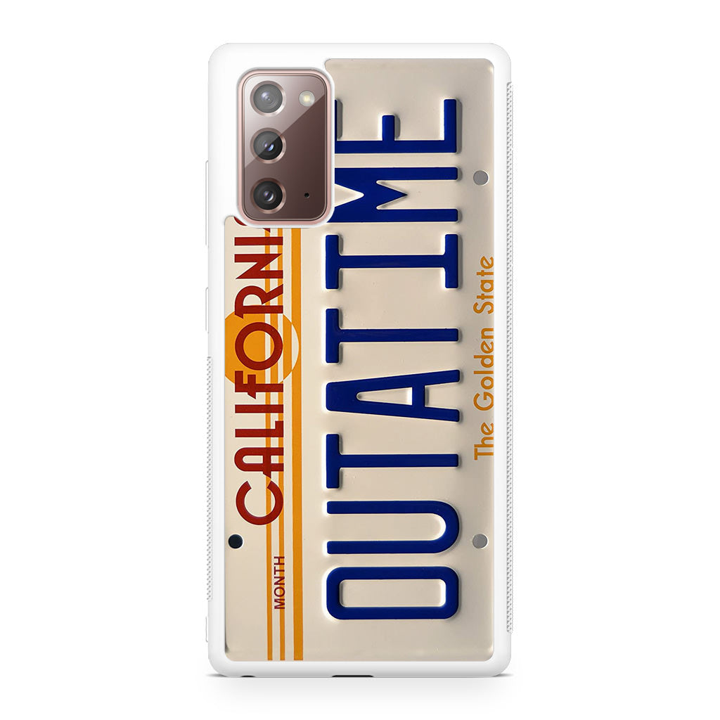 Back to the Future License Plate Outatime Galaxy Note 20 Case