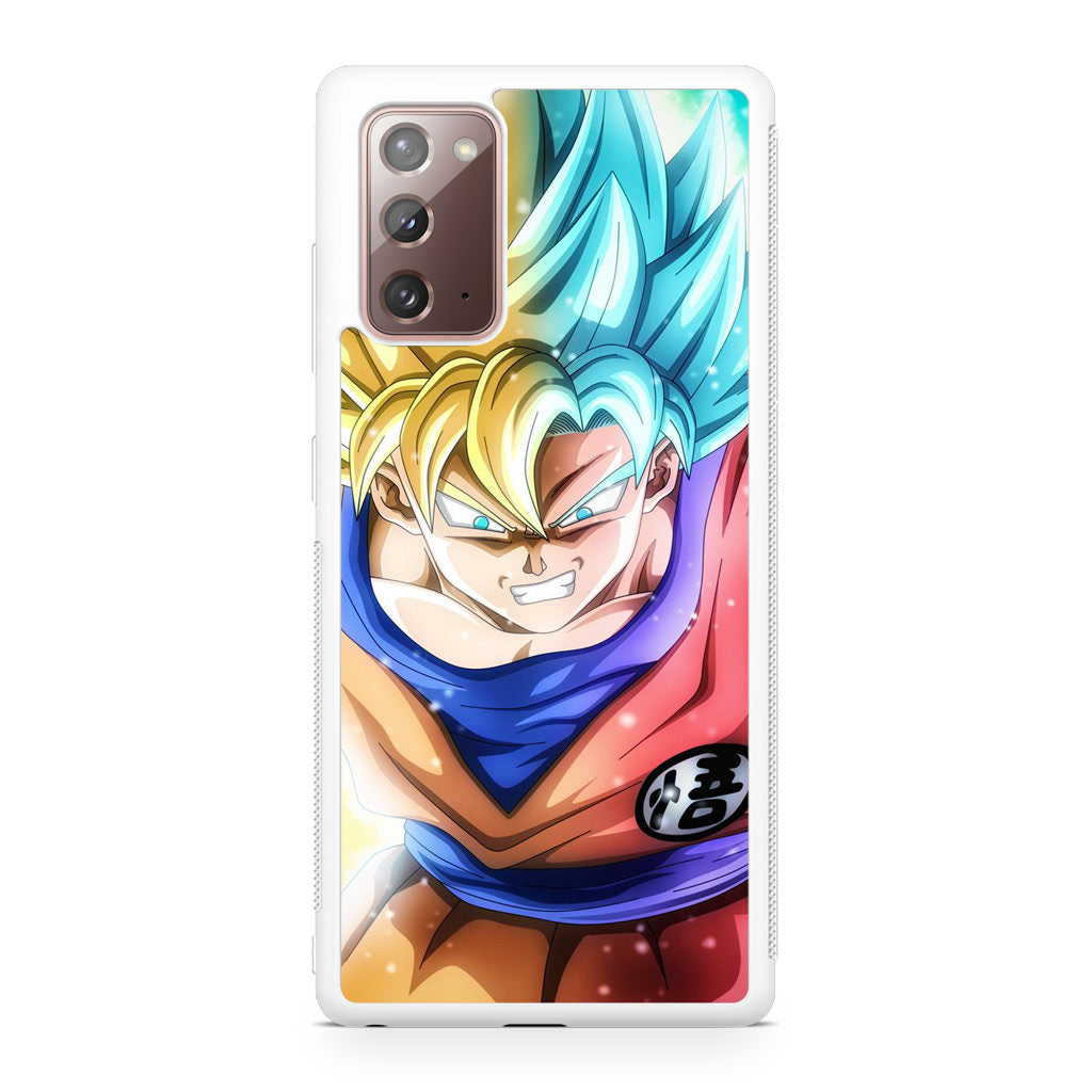 Goku SSJ 1 to SSJ Blue Galaxy Note 20 Case