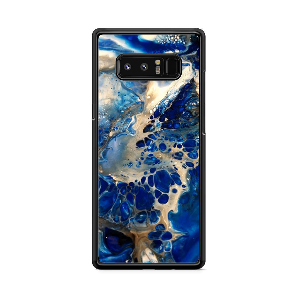 Abstract Golden Blue Paint Art Galaxy Note 8 Case