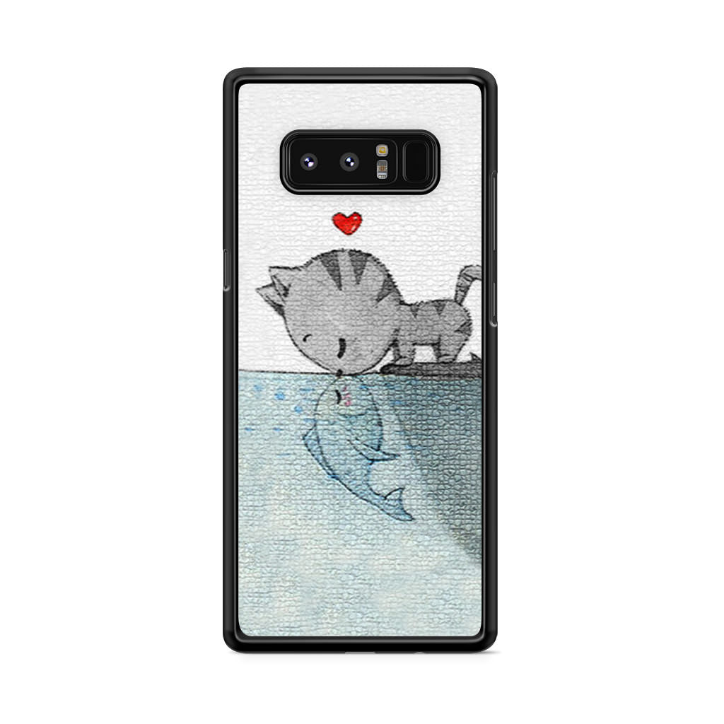 Cat Fish Kisses Galaxy Note 8 Case