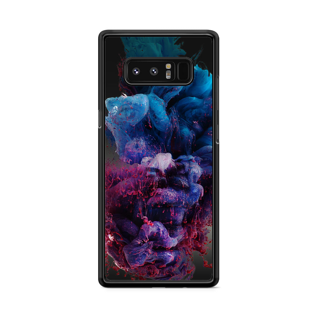 Colorful Dust Art on Black Galaxy Note 8 Case