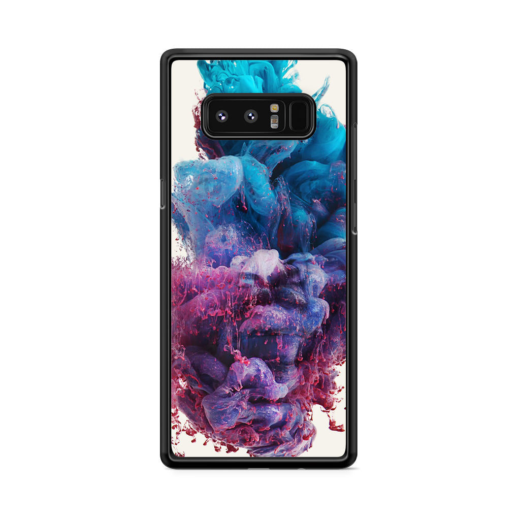 Colorful Dust Art on White Galaxy Note 8 Case