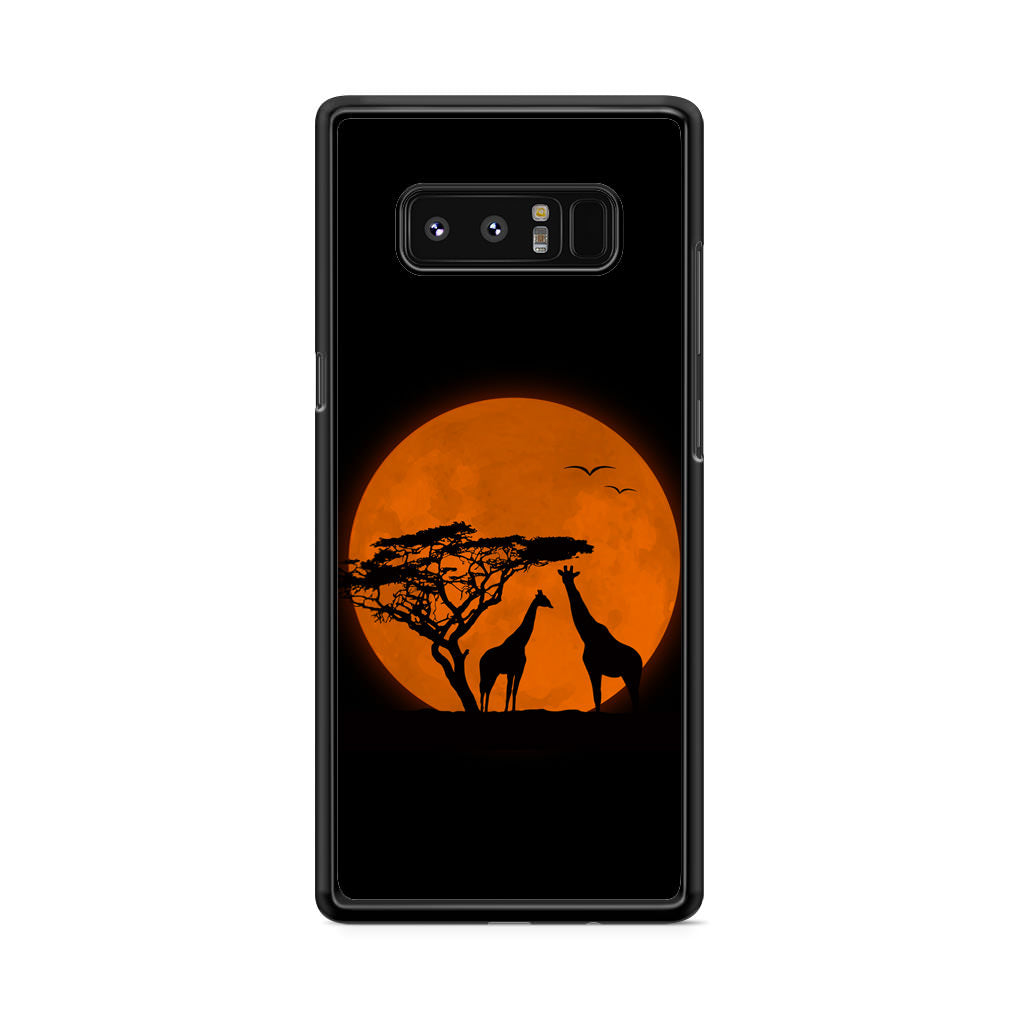 Giraffes Silhouette Galaxy Note 8 Case