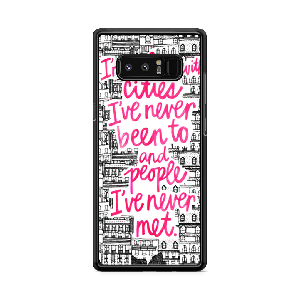 John Green Quotes I'm in Love With Cities Galaxy Note 8 Case