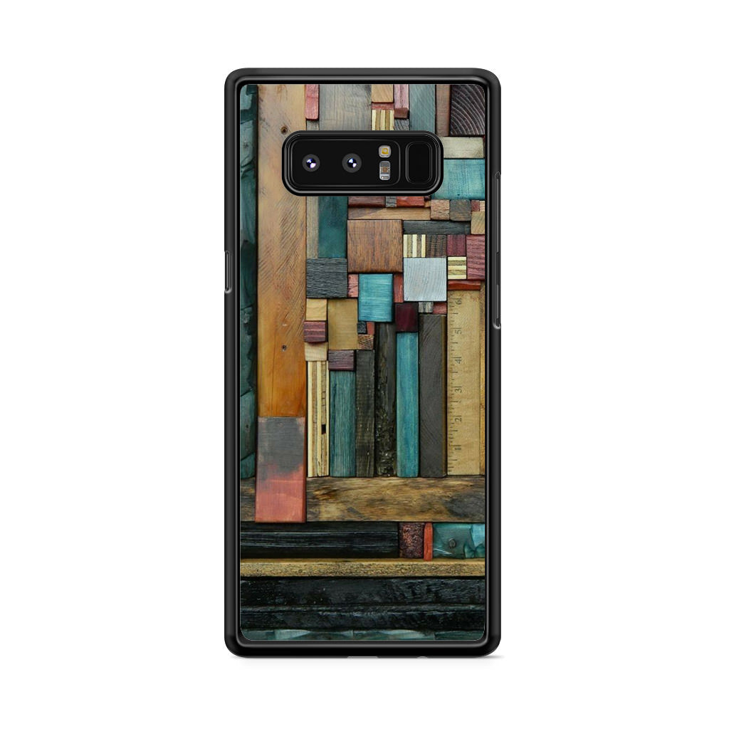 Painted Abstract Wood Sculptures Galaxy Note 8 Case