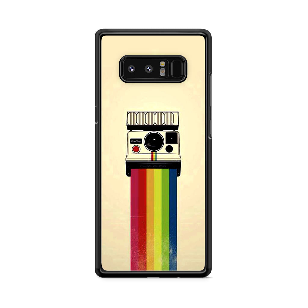 Polaroid Camera Colorful Rainbow Galaxy Note 8 Case