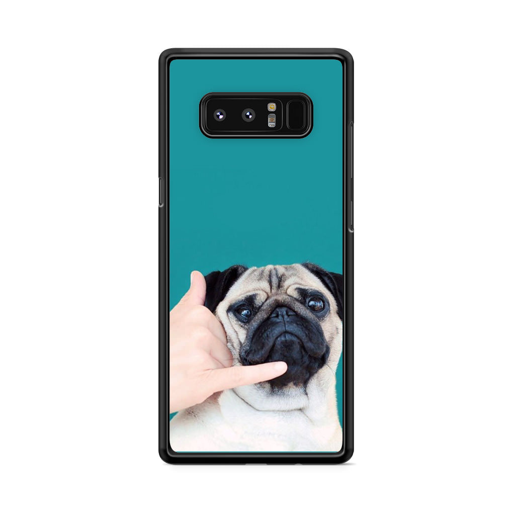 Pug is on the Phone Galaxy Note 8 Case